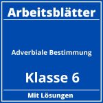 Adverbiale Bestimmung Klasse 6 Arbeitsblätter PDF