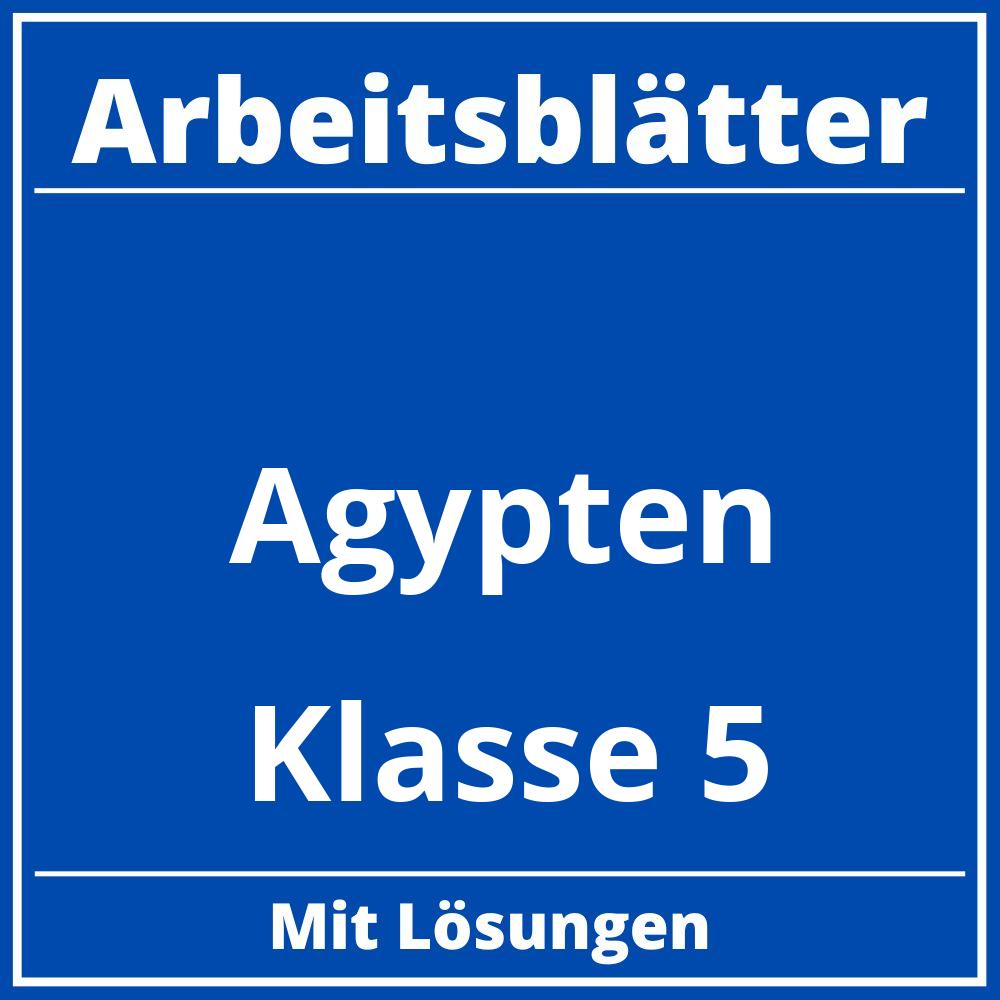 Arbeitsblätter Ägypten Klasse 5