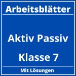 Aktiv Passiv Arbeitsblätter Klasse 7 PDF