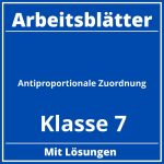 Arbeitsblätter Antiproportionale Zuordnung Klasse 7 PDF