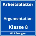 Arbeitsblätter Argumentation Klasse 8 PDF