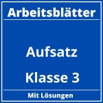 Arbeitsblätter Aufsatz Klasse 3 PDF