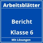 Arbeitsblätter Bericht Klasse 6 PDF