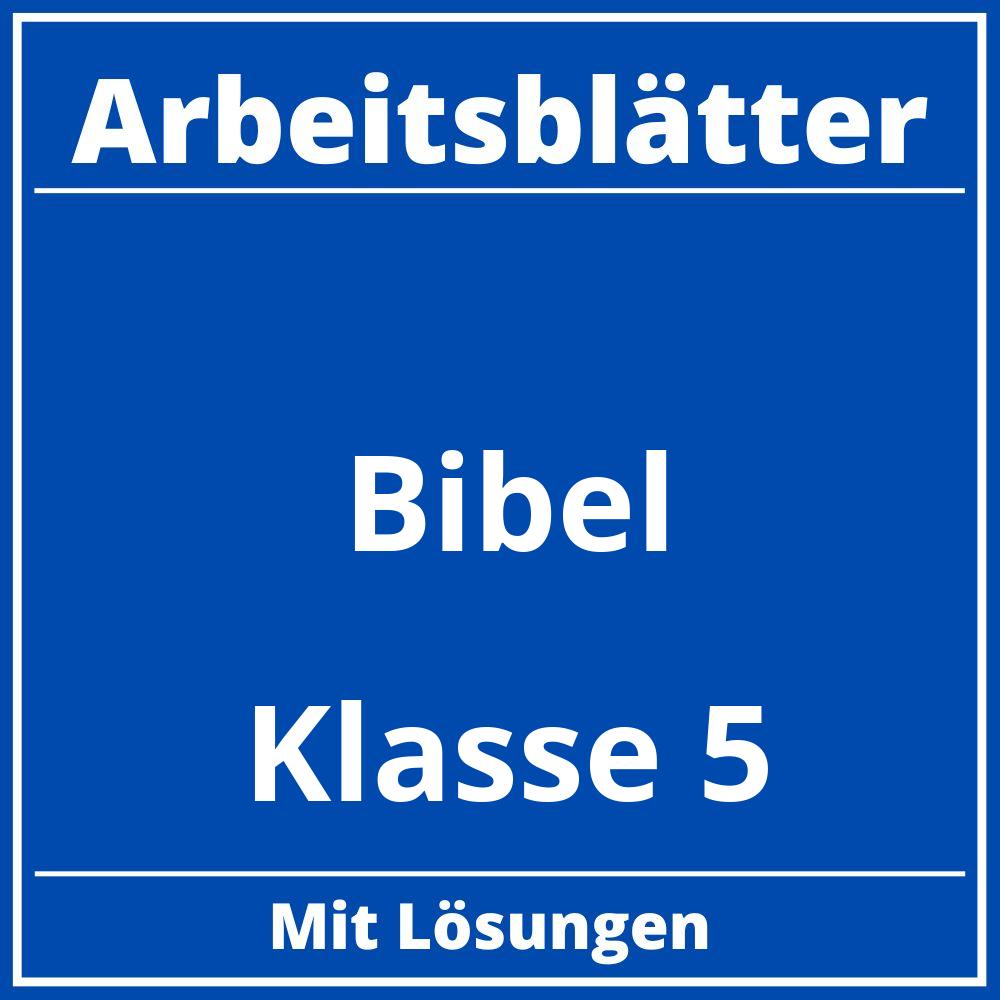 Arbeitsblätter Bibel Klasse 5