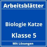 Biologie Klasse 5 Katze Arbeitsblätter PDF