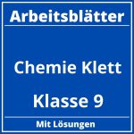 Chemie Arbeitsblätter Klasse 9  Klett PDF