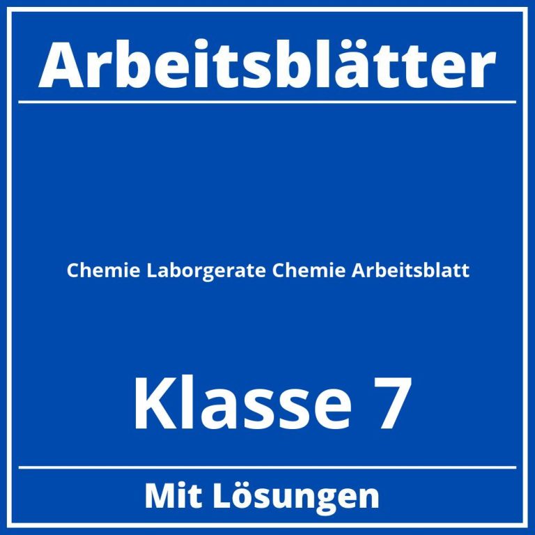 Chemie Klasse 8 Arbeitsblätter Kostenlos PDF