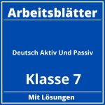 Arbeitsblätter Deutsch Klasse 7 Aktiv Und Passiv PDF