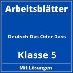 Arbeitsblätter Deutsch Klasse 5 Das Oder Dass PDF