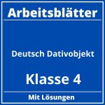 Arbeitsblätter Deutsch Klasse 4 Dativobjekt PDF