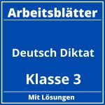 Arbeitsblätter Deutsch Klasse 3 Diktat PDF