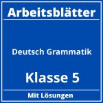 Arbeitsblätter Deutsch Klasse 5 Grammatik PDF