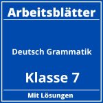 Arbeitsblätter Deutsch Grammatik Klasse 7 PDF