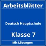 Deutsch Klasse 7 Hauptschule Arbeitsblätter PDF