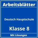 Arbeitsblätter Deutsch Klasse 8 Hauptschule PDF