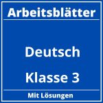 Arbeitsblätter Deutsch Klasse 3 Zum Ausdrucken PDF