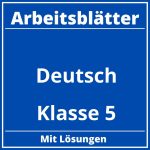 Deutsch Arbeitsblätter Klasse 5 PDF