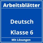 Arbeitsblätter Deutsch Klasse 6 Kostenlos PDF