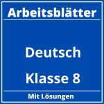 Deutsch Klasse 8 Arbeitsblätter PDF