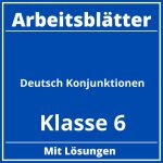 Deutsch Arbeitsblätter Klasse 6 Konjunktionen PDF