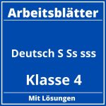 Arbeitsblätter Deutsch Klasse 4 S Ss ß PDF