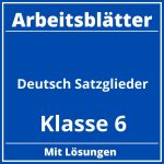 Arbeitsblätter Deutsch Klasse 6 Satzglieder PDF