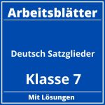 Arbeitsblätter Deutsch Klasse 7 Satzglieder PDF