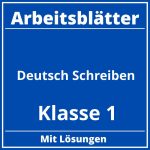 Arbeitsblätter Deutsch Klasse 1 Schreiben PDF