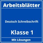 Arbeitsblätter Deutsch Klasse 1 Schreibschrift PDF