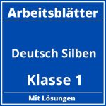 Arbeitsblätter Deutsch Klasse 1 Silben PDF