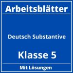 Arbeitsblätter Deutsch Klasse 5 Substantive PDF