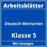 Arbeitsblätter Deutsch Klasse 5 Wortarten PDF