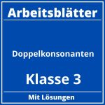 Doppelkonsonanten Arbeitsblätter Klasse 3 PDF