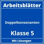 Doppelkonsonanten Arbeitsblätter Klasse 5 PDF