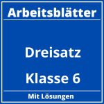 Arbeitsblätter Dreisatz Klasse 6 PDF