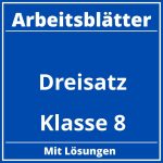 Arbeitsblätter Dreisatz Klasse 8 PDF