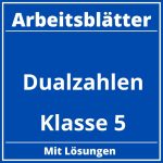Arbeitsblätter Dualzahlen Klasse 5 PDF