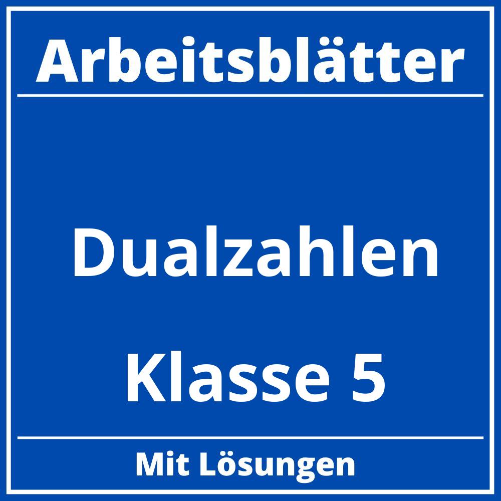 Arbeitsblätter Dualzahlen Klasse 5