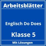 Englisch Arbeitsblätter Klasse 5 Do Does PDF