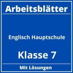 Englisch Hauptschule Klasse 7 Arbeitsblätter PDF