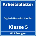 Englisch Arbeitsblätter Klasse 5 Have Got Has Got PDF