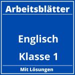 Englisch Klasse 1 Arbeitsblätter PDF