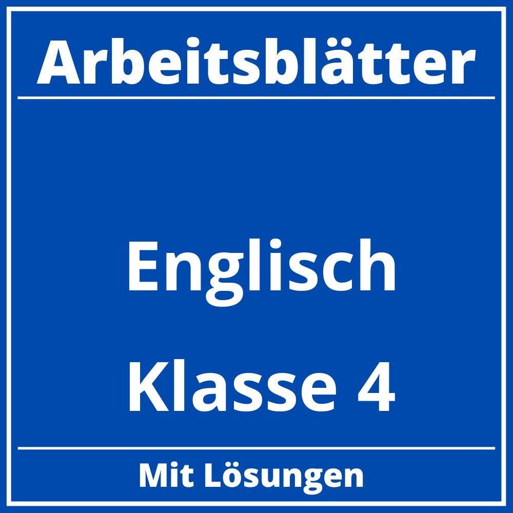 Englisch Klasse 4 Arbeitsblätter Kostenlos