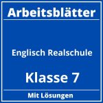 Englisch Klasse 7 Realschule Arbeitsblätter PDF