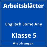 Englisch Arbeitsblätter Klasse 5 Some Any PDF