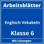 Arbeitsblätter Englisch Vokabeln Klasse 6 PDF