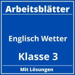 Englisch Klasse 3 Arbeitsblätter Wetter PDF