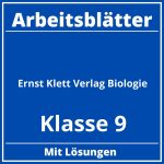 Ernst Klett Verlag Arbeitsblätter Biologie  Klasse 9 PDF