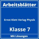 Ernst Klett Verlag Arbeitsblätter Physik  Klasse 7 PDF