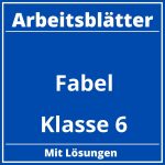 Fabel Klasse 6 Arbeitsblätter PDF